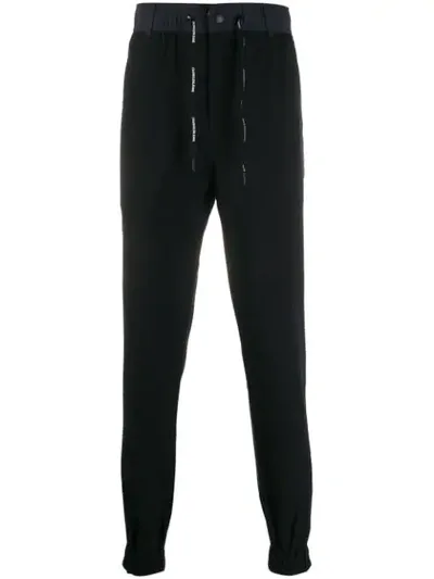 Calvin Klein Jeans Est.1978 Drawstring Waist Tapered Trousers In Black