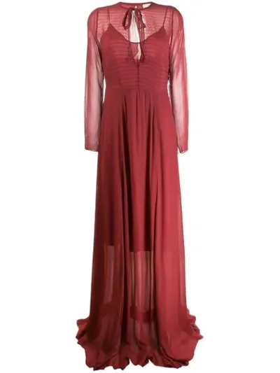 Forte Forte Maxikleid Aus Chiffon In Red