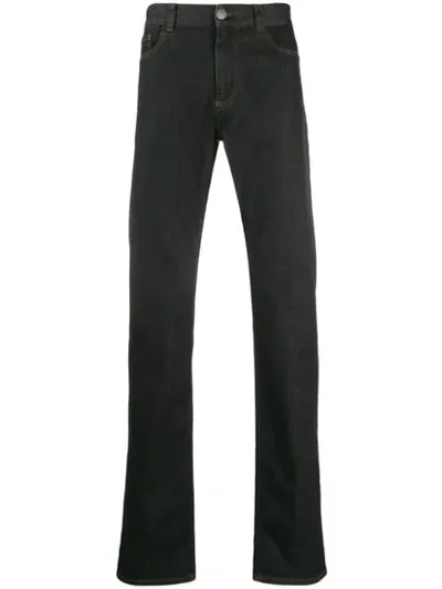 Canali Straight Leg Jeans In Blue