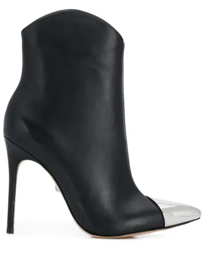 Schutz Rosangela Metal Toe Boots In Black