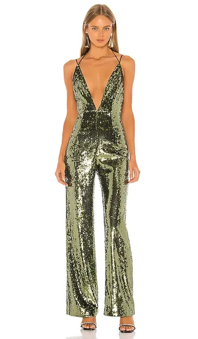 Camila Coelho Callie Jumpsuit In Olive Green