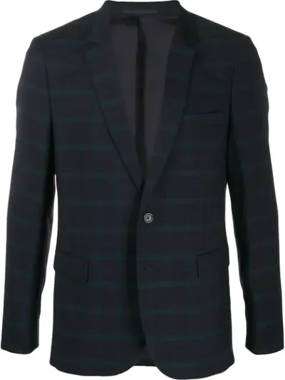 Ps By Paul Smith Checked Blazer In Blue