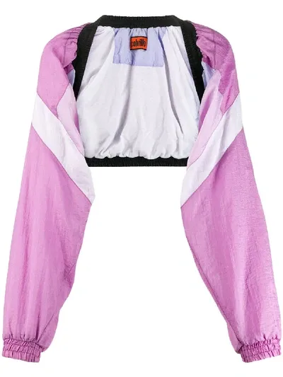 Colville Colour Block Cropped Jacket In Pink