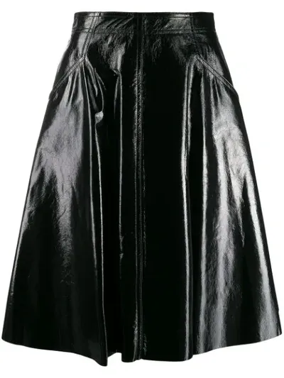 Drome A-line Leather Skirt In Black