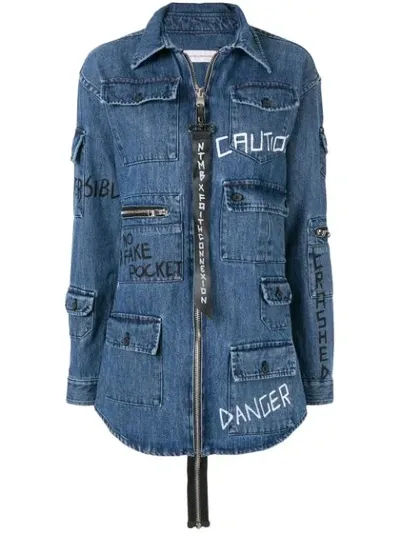 Faith Connexion Danger Denim Shirt In Blue