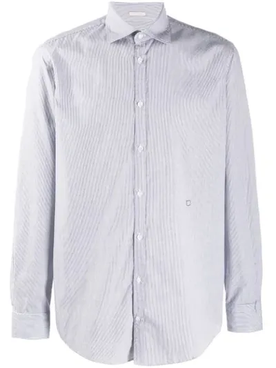 Massimo Alba Long-sleeve Fitted Shirt In Blue