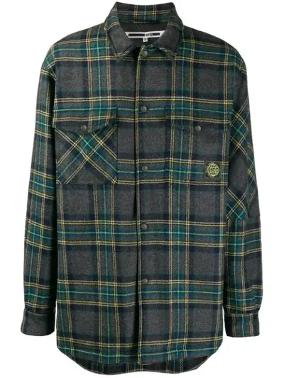 Mcq By Alexander Mcqueen Plaid Shirt In Grey