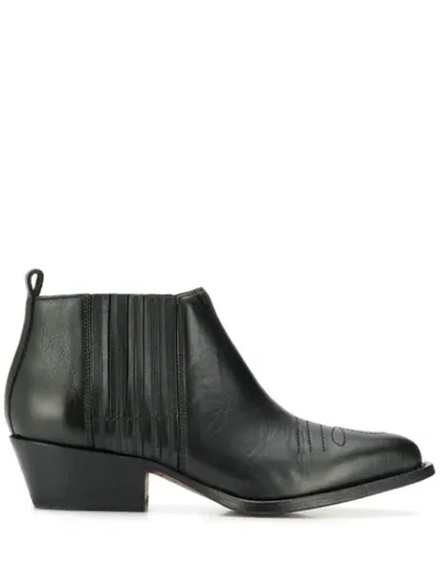 Buttero Ankle Boots In Black