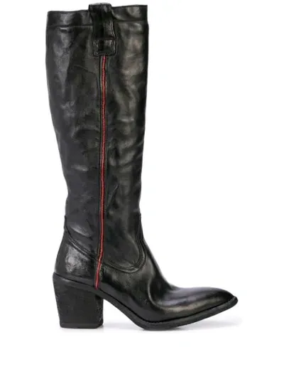 Fauzian Jeunesse Polished Knee Boots In Black