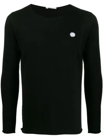 Société Anonyme Patch Detail Crew-neck Jumper In Black