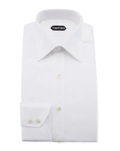 Tom Ford Classic French-cuff Slim-fit Dress Shirt, White