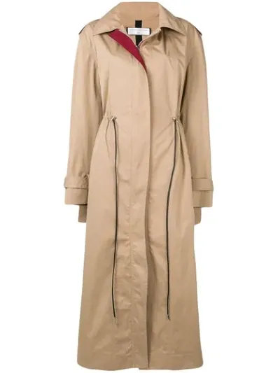 Victoria Beckham Oversized Trench Coat In Neutrals