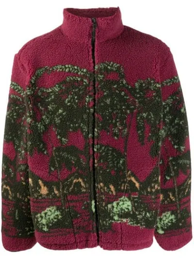 Stussy Hawaiian Print Jacket In Red