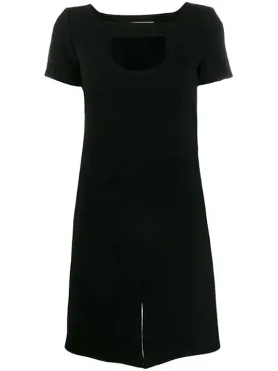 Courrèges Cut-out Shift Dress In Black