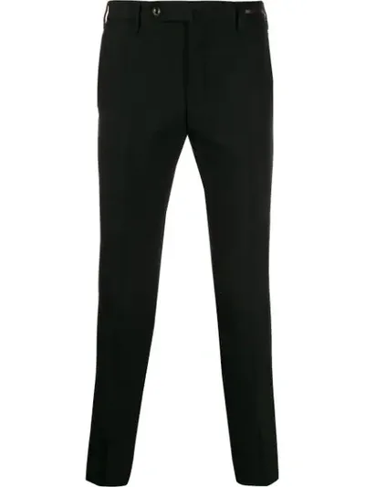 Pt01 Mid-rise Straight-leg Trousers In Black