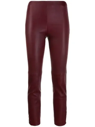 Theory Snap Leggings In Purple