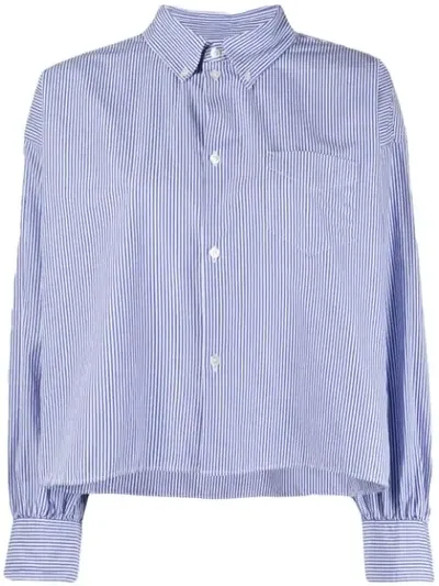 Bellerose Boxy Striped Shirt In Blue