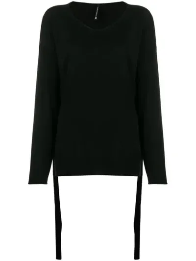 Pierantoniogaspari Side Strap Relaxed-fit Jumper In Black