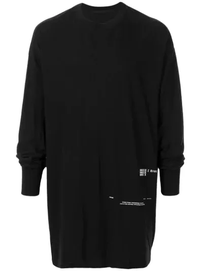 Julius Oversized Long Sleeved Top In Black