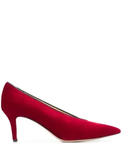 Fabio Rusconi Orale Velvet Pumps In Red