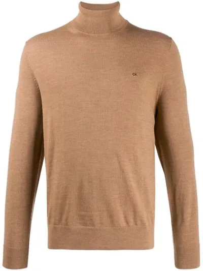 Calvin Klein Jeans Est.1978 Roll-neck Jumper In Neutrals