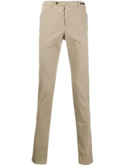 Pt01 Slim-fit Chino Trousers In Neutrals