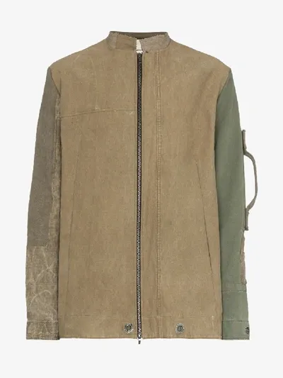 By Walid Panelled Zip-front Jacket In Green