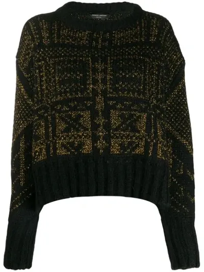 Roberto Collina Metallic-thread Knit Sweater In Black