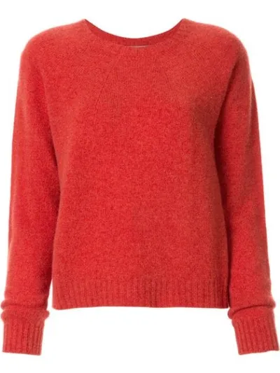 Suzusan Cashmere Knitted Jumper In Orange