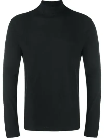 Majestic Roll-neck Knitted Jumper In Black