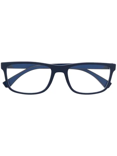 Emporio Armani Square Frames Glasses In Black