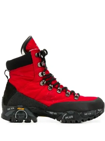 Premiata Midtrec Hiking Boots In Red