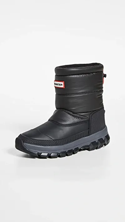 Hunter Original Waterproof Insulated Short Snow Boot In Black