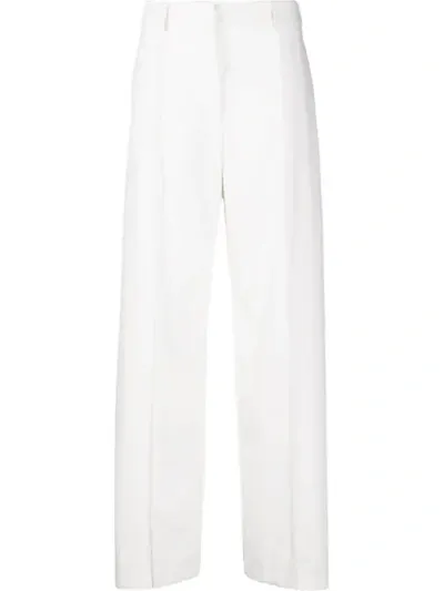 Marchesa High Waisted Trousers In White