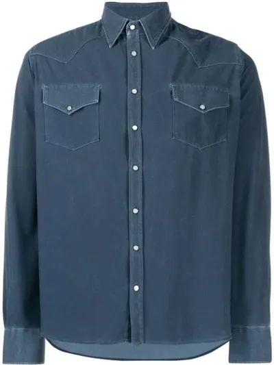 Rrd Denim Woven Shirt In Blue