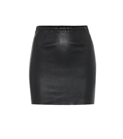 Stouls Rita Leather Miniskirt In Black