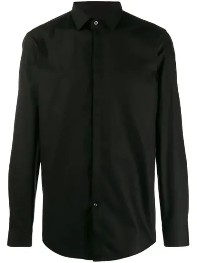 Hugo Boss Slim-fit Button-up Shirt In Black