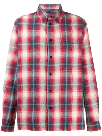 Bornxraised Plaid Logo Shirt In Red