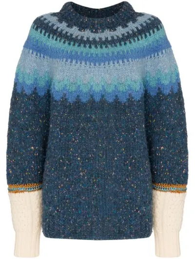 Rentrayage Isle Of Skye Wool Sweater In Blue