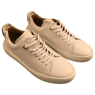 Pre-owned Buscemi Leather Low Trainers In White