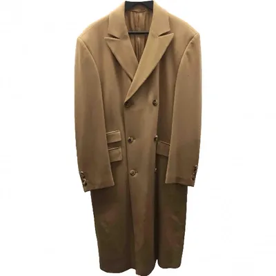 Pre-owned Hugo Boss Wool Coat In Camel