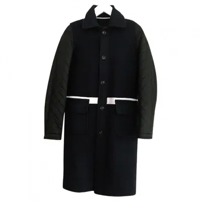 Pre-owned Jw Anderson Wool Coat In Navy