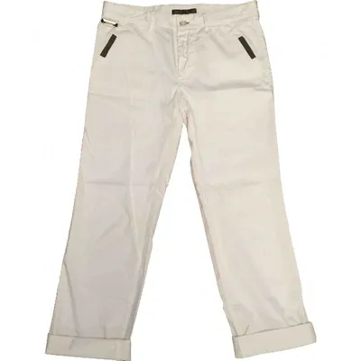 Pre-owned Iceberg Trousers In White