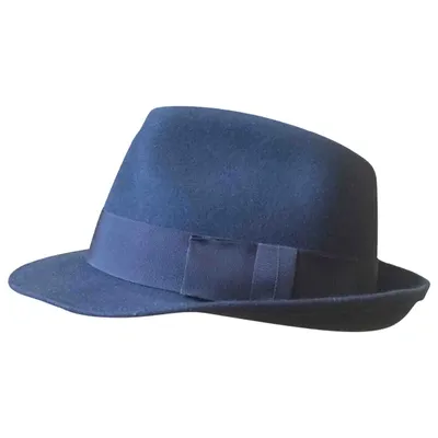 Pre-owned Lanvin Wool Hat In Blue