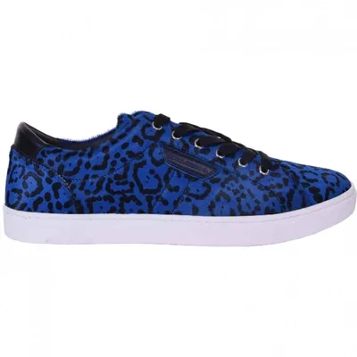 Pre-owned Dolce & Gabbana Leather Low Trainers In Blue