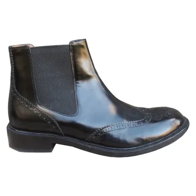 Pre-owned Fratelli Rossetti Patent Leather Boots In Black