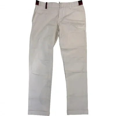 Pre-owned Dsquared2 Trousers In White