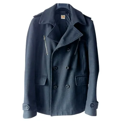 Pre-owned Hugo Boss Wool Jacket In Navy