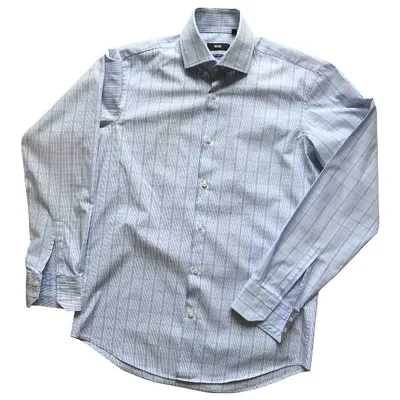 Pre-owned Hugo Boss Shirt In Blue