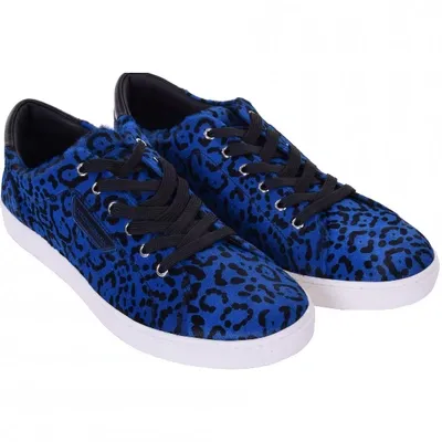 Pre-owned Dolce & Gabbana Leather Low Trainers In Blue